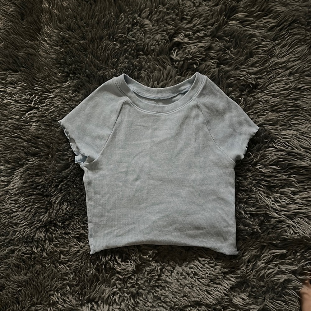 Baby blue crop top